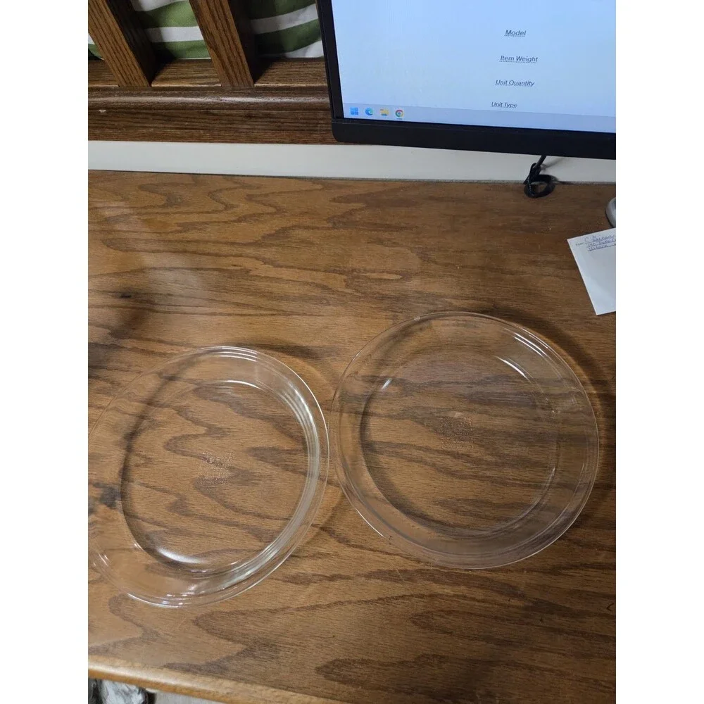 VINTAGE PYREX #209 CLEAR 9 INCH PIE PLATE set of 2